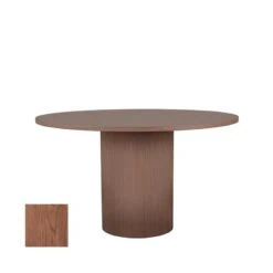 Eettafel Oliva Walnoot Eikenhout rond 130cm