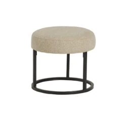 Cabeza Poef rond stof Beige 45cm