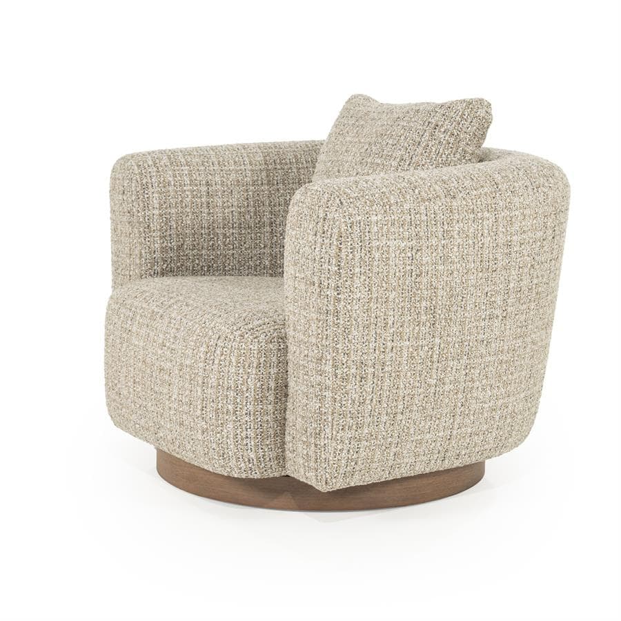 Orione Fauteuil En Simili Cuir Impermeable Taupe Tortora