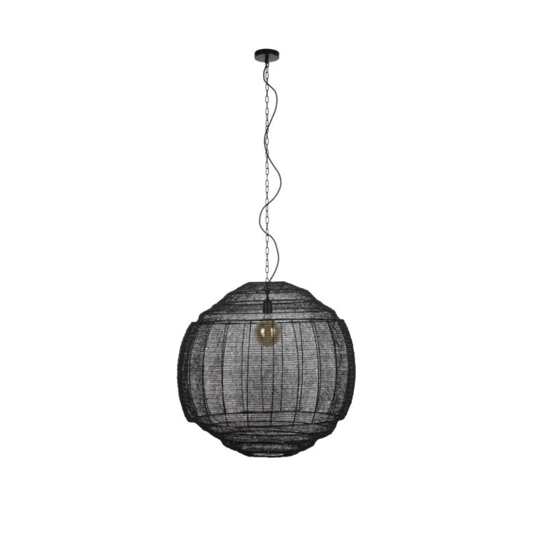 Meezan 1-lichts Hanglamp Zwart 70cm