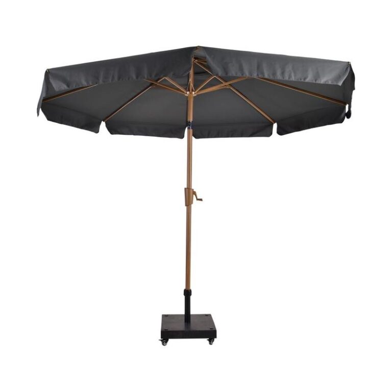 Parasol Libra houtlook grijs 300cm