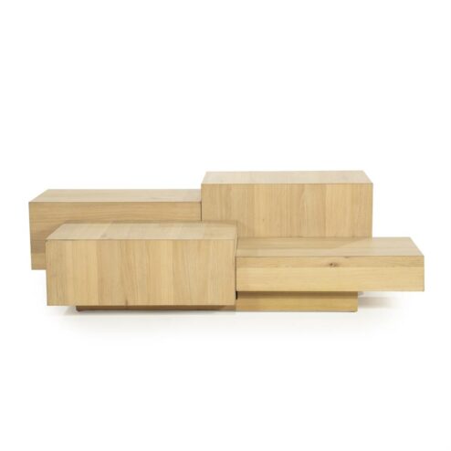 Salontafel Quinten rechthoekig naturel 140cm