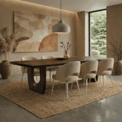 Tabias eettafel walnoot groot