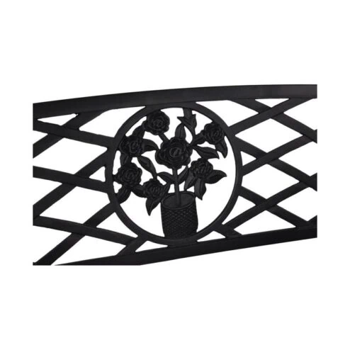 Tuinbank Oxford zwart 127cm