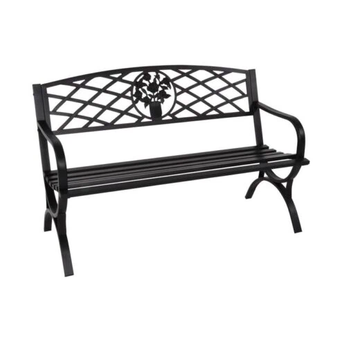 Tuinbank Oxford zwart 127cm