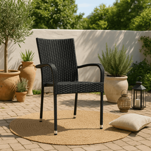 Tuinstoel Corona zwart