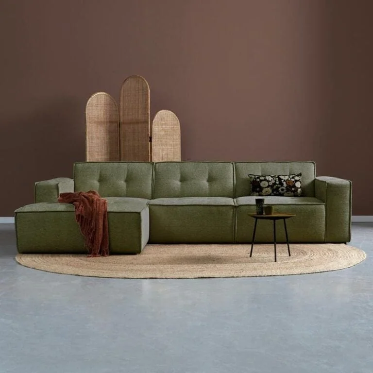 Bank Flow Chaise longue links - Groen stof