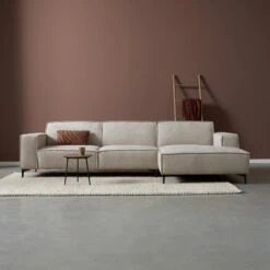 Bank River Chaise longue rechts – Taupe stof