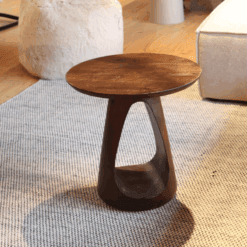 Mike Bijzettafel rond Walnoot 50cm