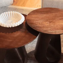 Mike Bijzettafel rond Walnoot 50cm