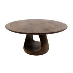Mike Salontafel rond Walnoot Large 90cm