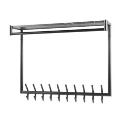 Phoebe Kapstok 20 haaks hoog Antraciet melamine 100cm