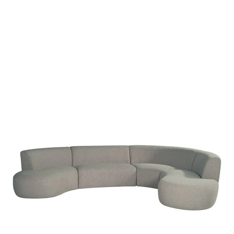Bank Florence Grijs Boucle 350cm