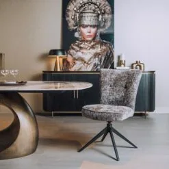 Bardi Eetkamerstoel Antraciet stof