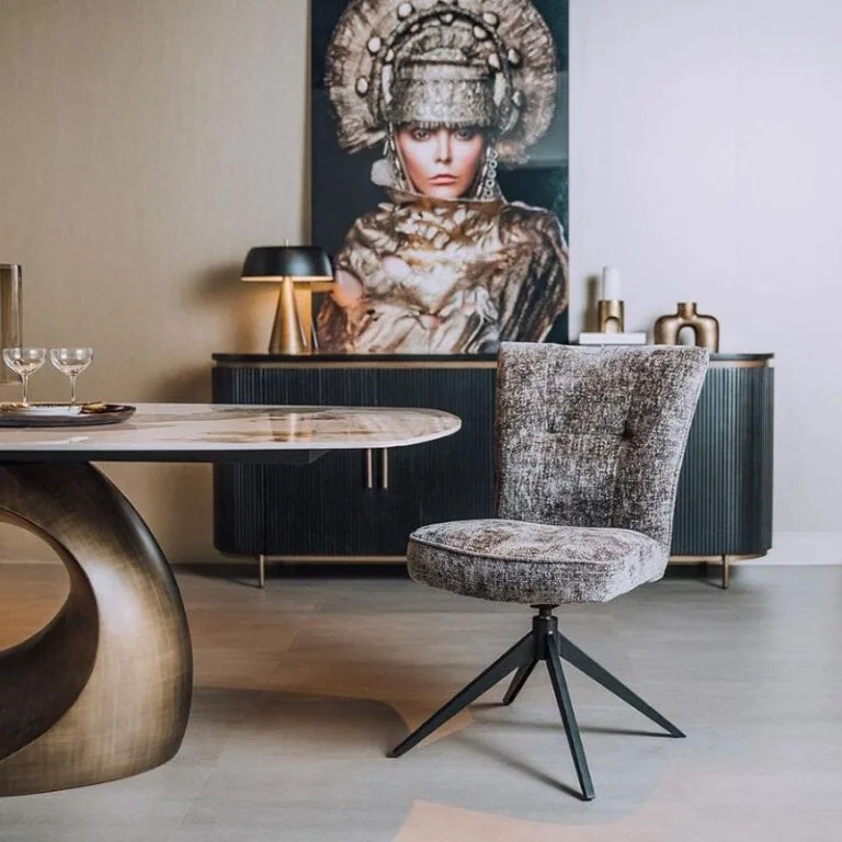 Bardi Eetkamerstoel Antraciet stof