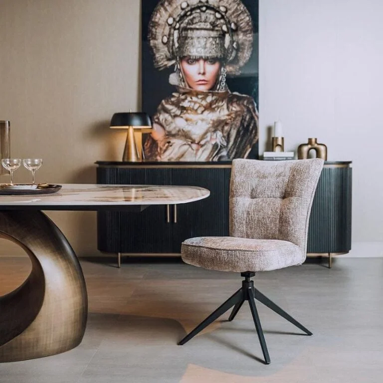 Bardi Eetkamerstoel Beige stof