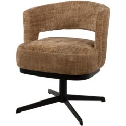 Beau eetkamerfauteuil draaipoot Bruin