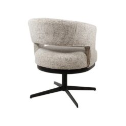 Beau eetkamerfauteuil draaipoot Gebroken wit