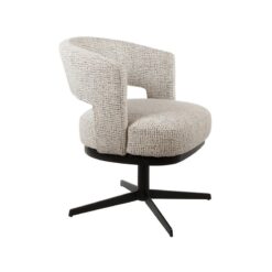 Beau eetkamerfauteuil draaipoot Gebroken wit