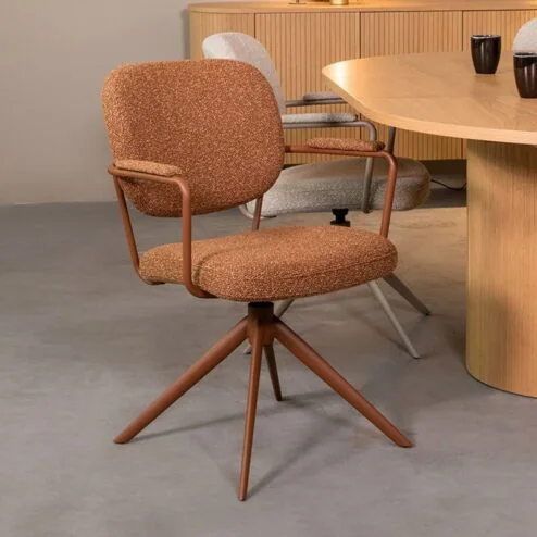 Eetkamerstoel Basel Coral Boucle