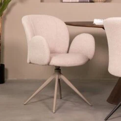 Eetkamerstoel Kimball Naturel Boucle