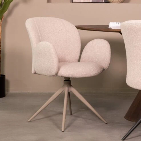 Eetkamerstoel Kimball Naturel Boucle