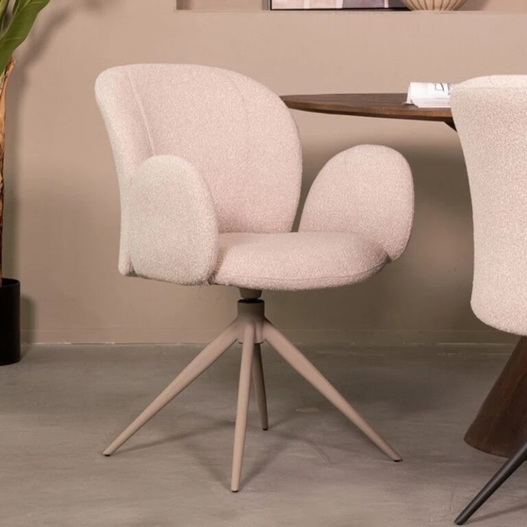 Eetkamerstoel Kimball Naturel Boucle