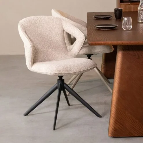 Eetkamerstoel Zurich Naturel Boucle