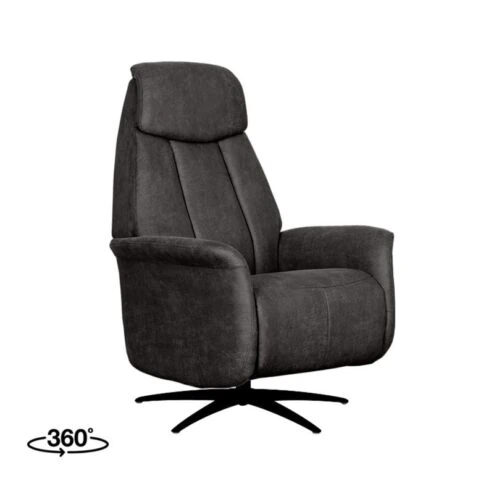Fauteuil Oslo Antraciet Microleder