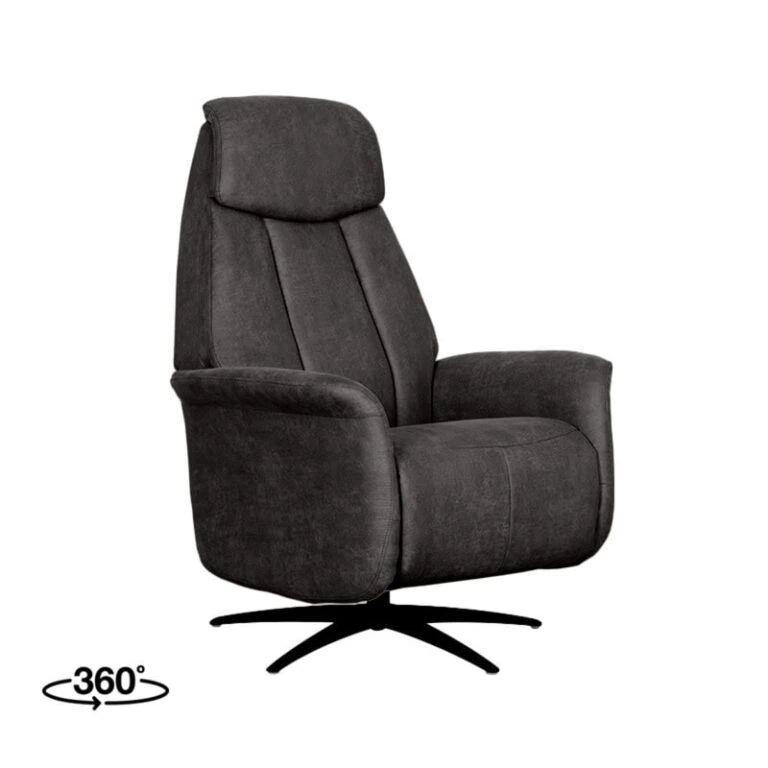 Fauteuil Oslo Antraciet Microleder
