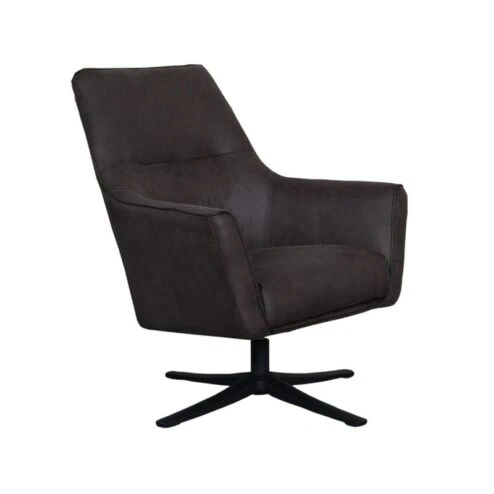 Fauteuil Tod Antraciet Microleder