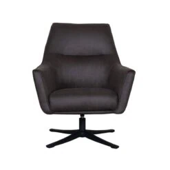 Fauteuil Tod Antraciet Microleder