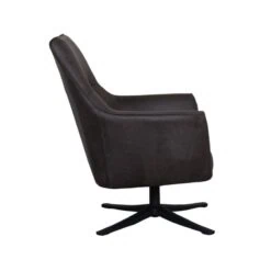 Fauteuil Tod Antraciet Microleder