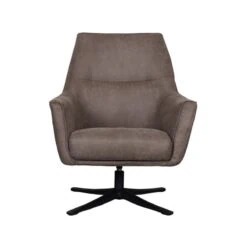 Fauteuil Tod Taupe Microleder