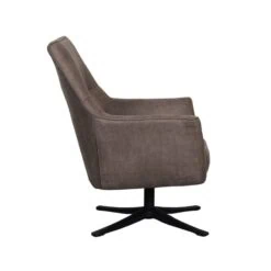 Fauteuil Tod Taupe Microleder