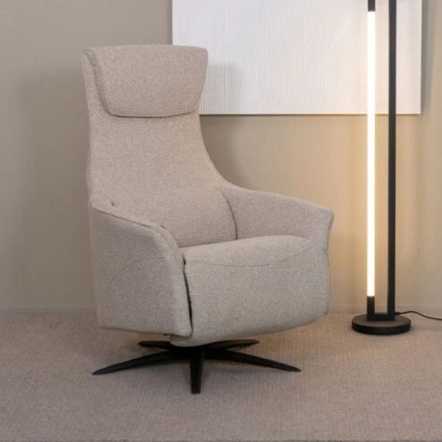 Lund Elektrische Fauteuil Naturel Boucle