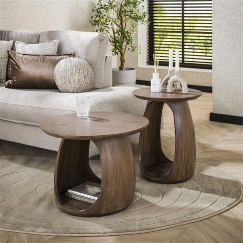 Luno Bijzettafel S Acaciahout bruin 49cm