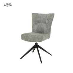 Travis Eetkamerstoel Grijs stof