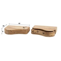 Victor Zwevend Nachtkastje set van 2 Acaciahout 45cm