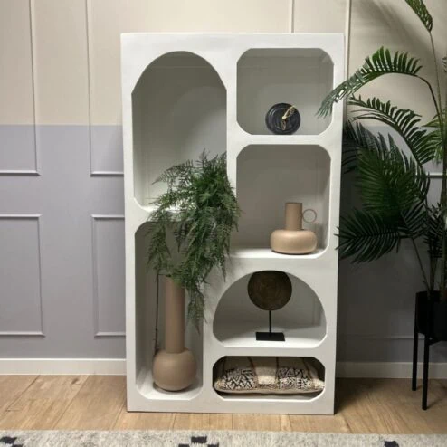 Zara Vakkenkast Mangohout Wit 90cm