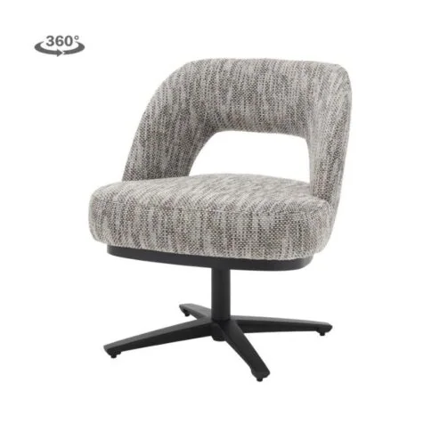 Caldes Eetkamerfauteuil Wit-Grijs