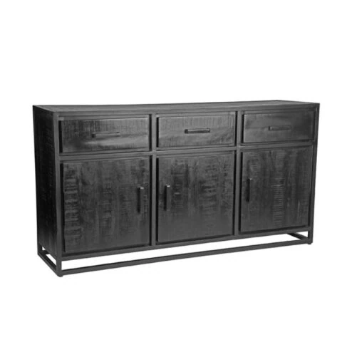 Dressoir Chili Zwart Mangohout 170cm