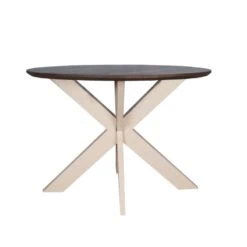 Eettafel Martin rond Walnoot Zand poot 150cm