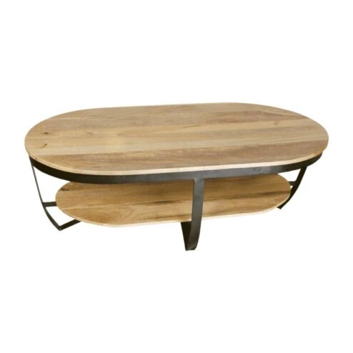 Emmy salontafel industrieel 120cm ovaal