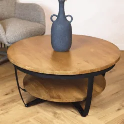 Emmy salontafel industrieel naturel w. 90cm