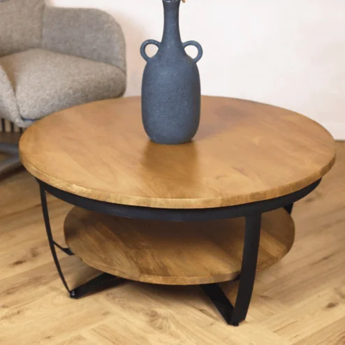 Emmy salontafel industrieel naturel w. 90cm