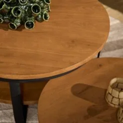 Emmy salontafel industrieel naturel warm 90cm