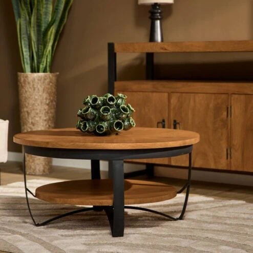 Emmy salontafel industrieel naturel warm 90cm