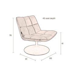 Fauteuil Bar Lichtgrijs