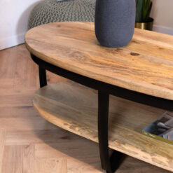 Emmy salontafel industrieel 120cm ovaal